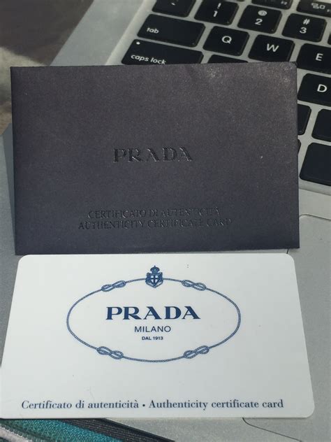 prada logo fake|prada authenticity card.